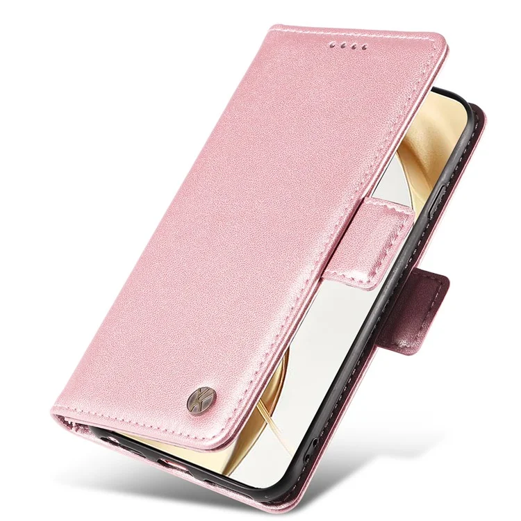 Funda para teléfono YIKATU YK-001 For Honor 200 5G de piel sintética con billetera - Oro rosa