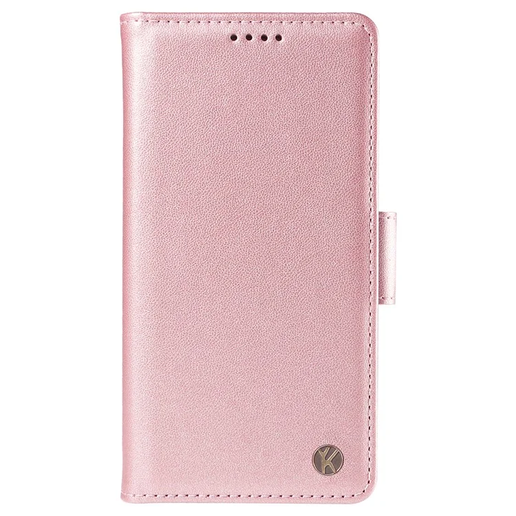 Funda para teléfono YIKATU YK-001 For Honor 200 5G de piel sintética con billetera - Oro rosa