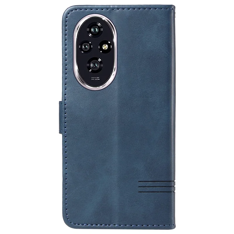 Чехол-кошелек для телефона Honor 200 5G, кожаный, с магнитным замком - синий
