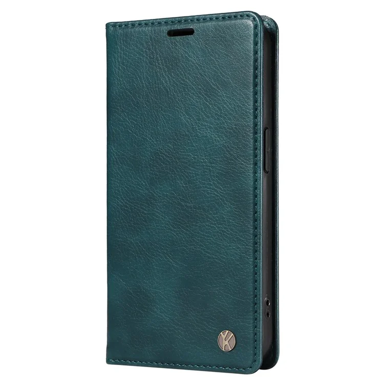 YIKATU YK-006 Pour Honor 200 Pro 5G Étui Texture Litchi Étui de téléphone en cuir avec portefeuille - Bleu