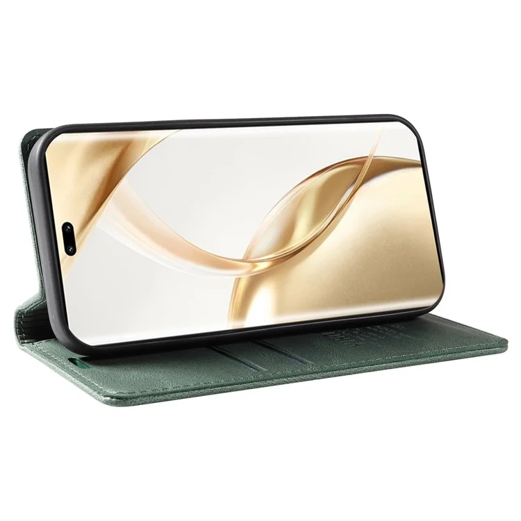 YIKATU YK-004 Pour Honor 200 Pro 5G Étui en Cuir Pochette Téléphone Fermeture Magnétique - Vert