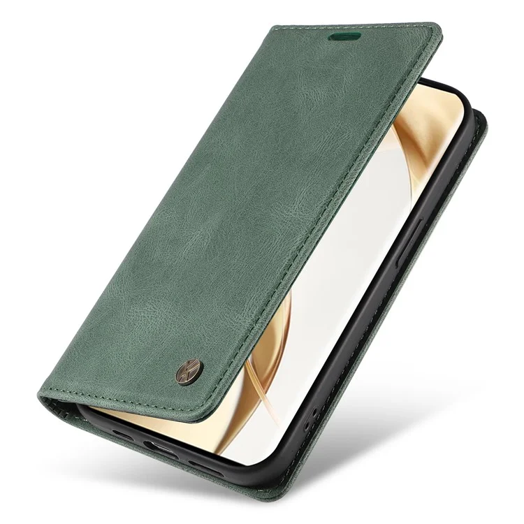 YIKATU YK-004 Pour Honor 200 Pro 5G Étui en Cuir Pochette Téléphone Fermeture Magnétique - Vert