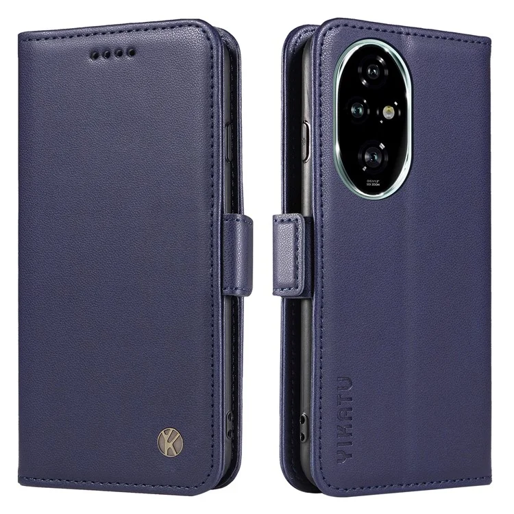 YIKATU YK-003 Pour Honor 200 Pro 5G Étui Coque Portefeuille en Cuir PU - Saphir
