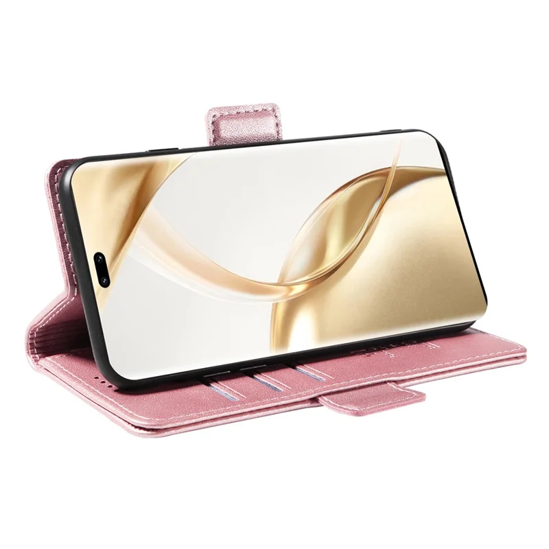 YIKATU YK-003 For Honor 200 Pro 5G Case PU Leather Phone Wallet Cover - Rose Gold