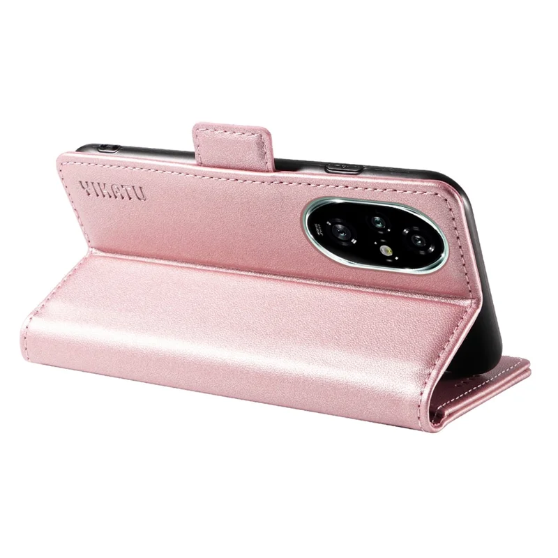 YIKATU YK-003 For Honor 200 Pro 5G Case PU Leather Phone Wallet Cover - Rose Gold