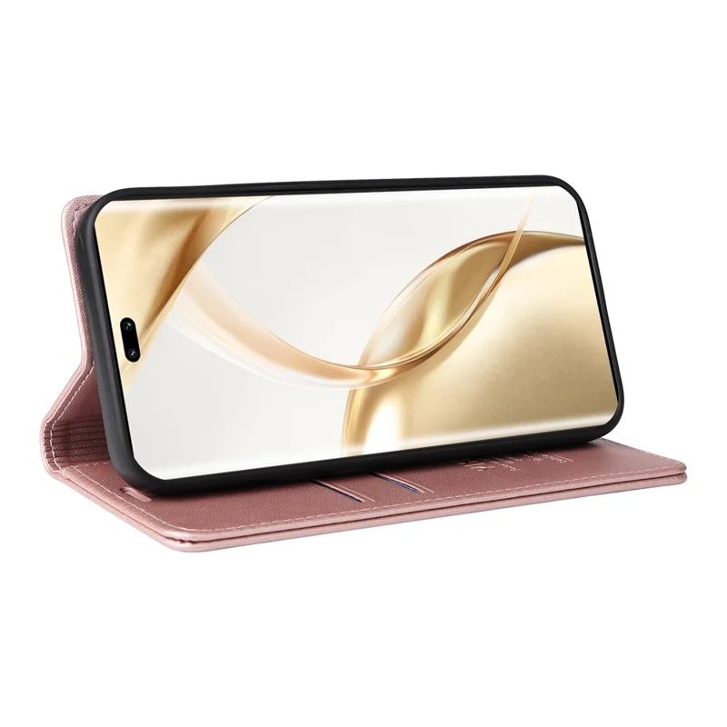 YIKATU YK-001 For Honor 200 Pro 5G PU Leather Wallet Stand Case Anti-Drop Cell Phone Cover - Rose Gold