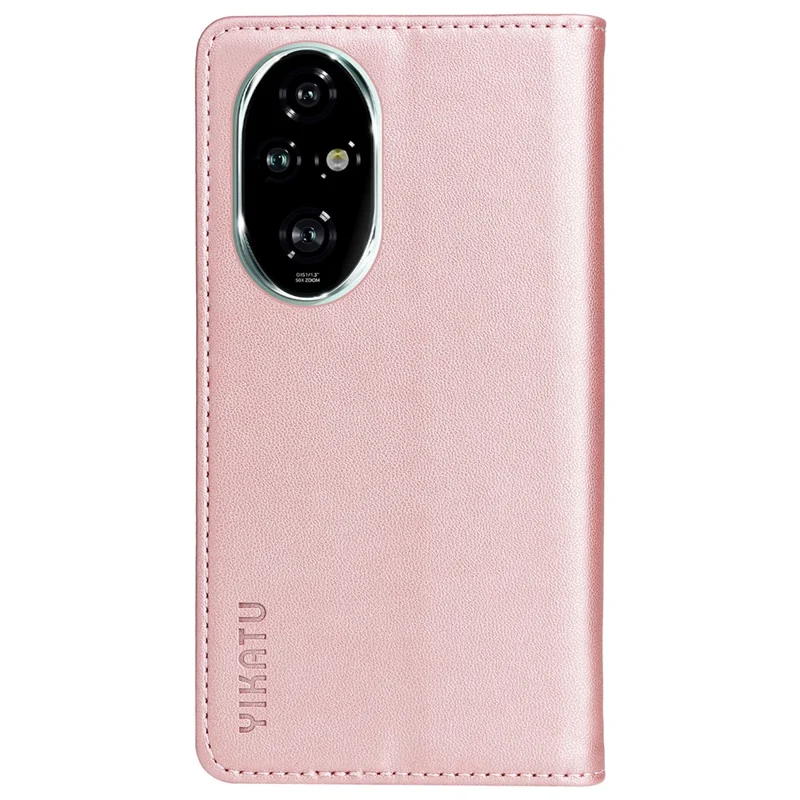YIKATU YK-001 For Honor 200 Pro 5G PU Leather Wallet Stand Case Anti-Drop Cell Phone Cover - Rose Gold