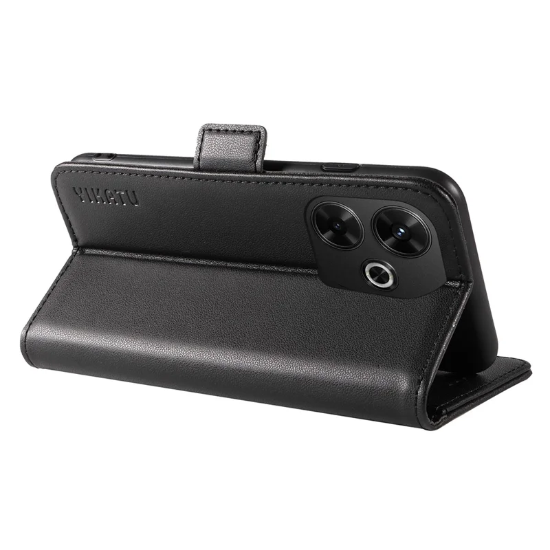 YIKATU YK-001 For Xiaomi Redmi 13 5G / 13 4G Wallet Case PU Leather Folio Flip Phone Cover - Black