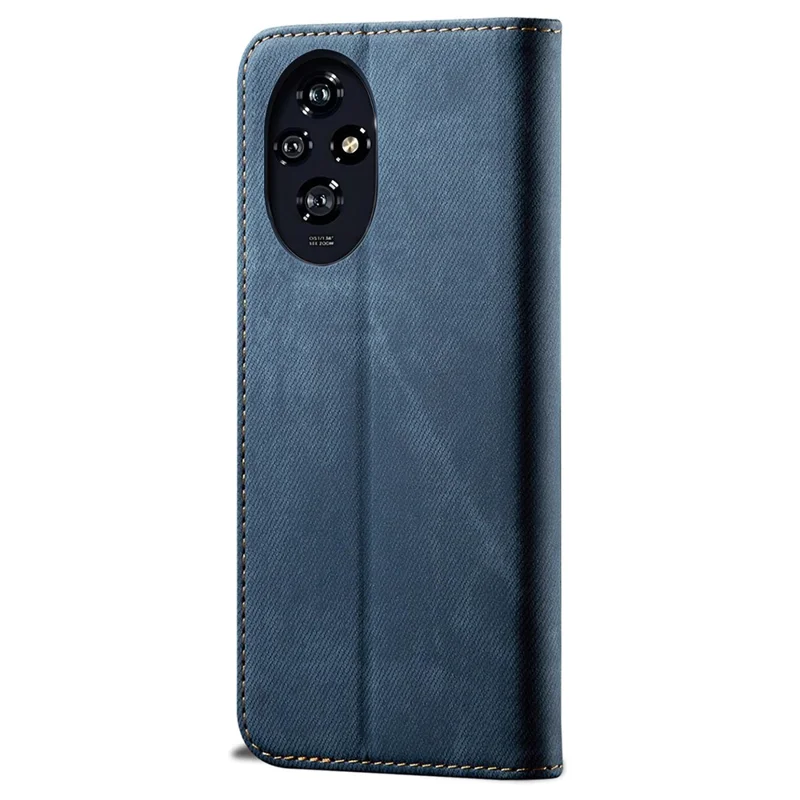 Coque portefeuille 5G For Honor 200 en cuir - Bleu