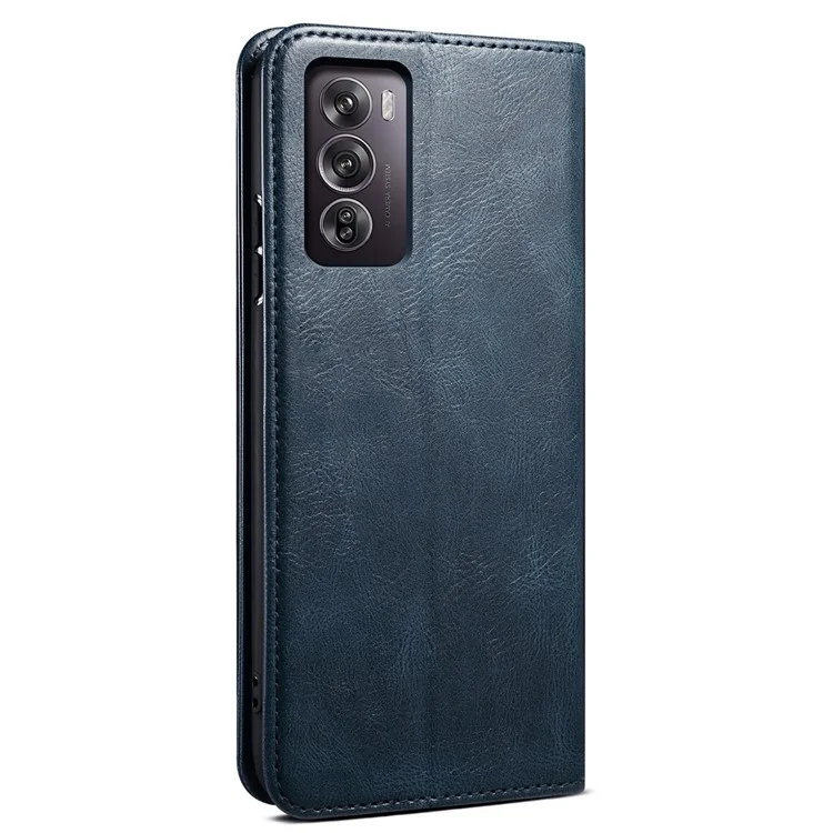 Для Oppo Reno12 5G (Глобальный) Чехол Кожаный Противоударный Флипкейс Чехол - Синий