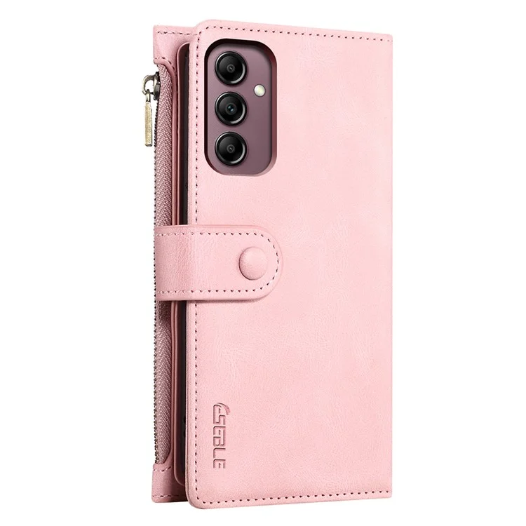 ESEBLE Star Series для чехла-книжки Samsung Galaxy S24 FE, чехол из искусственной кожи с защитой RFID и карманом на молнии - Розовое золото
