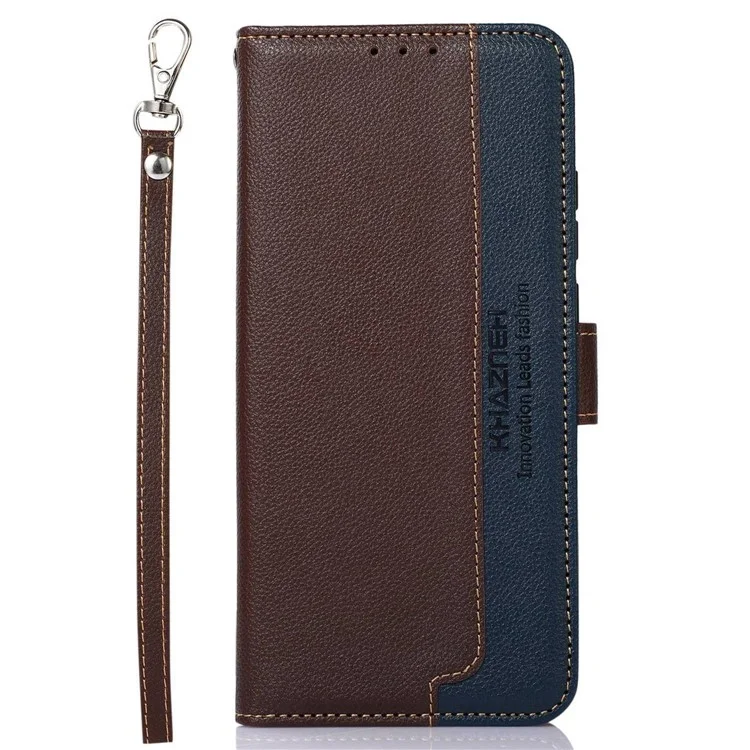 KHAZNEH Para Motorola Moto G85 5G / S50 Neo 5G Funda de Teléfono Billetera de Cuero con Bloqueo RFID - Marrón