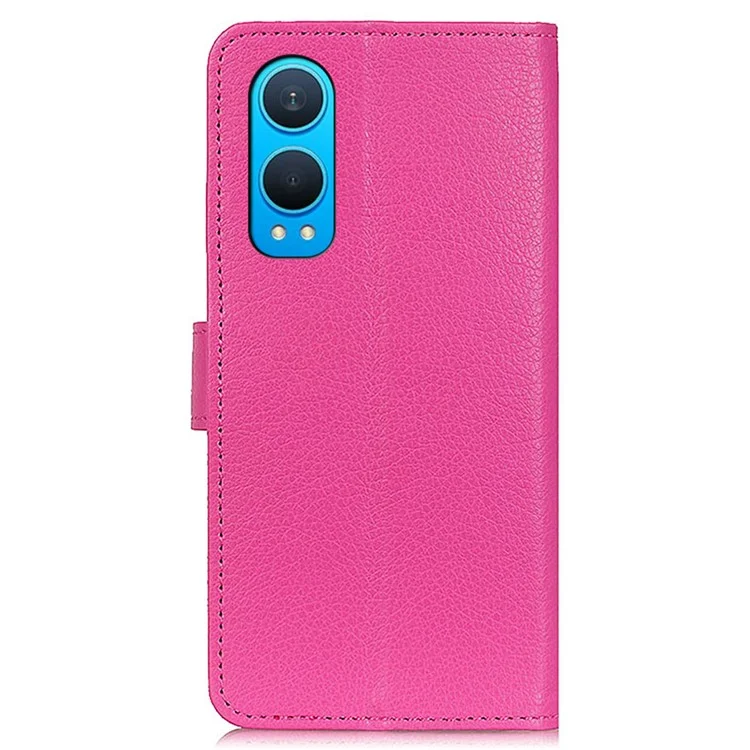 Per OnePlus Nord CE4 Lite 5G / Oppo K12x 5G (Cina) Custodia Pelle Texture Litchi Portafoglio Custodia per Telefono - Rose