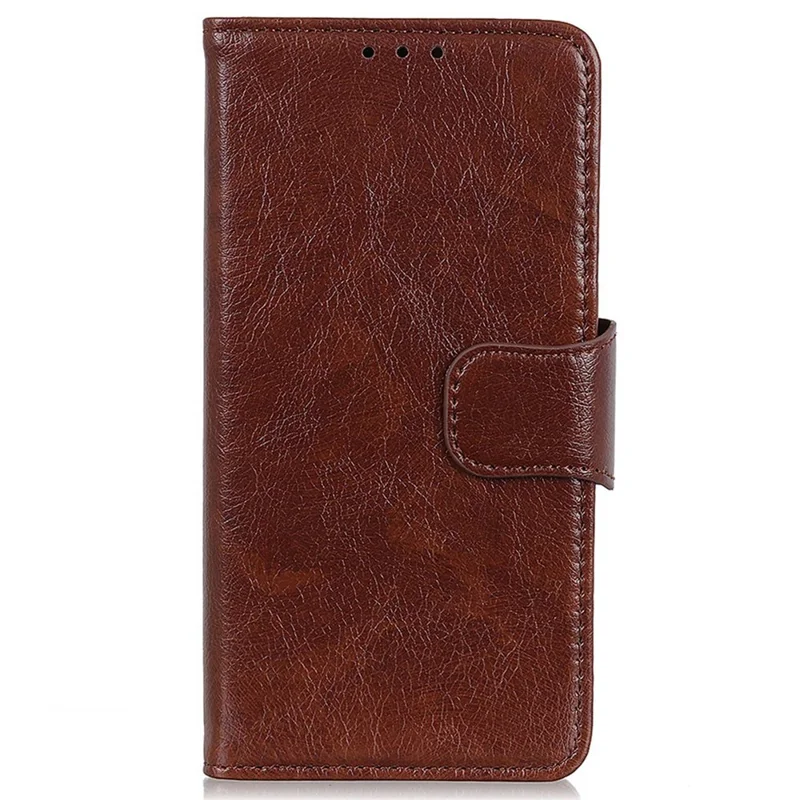 For Samsung Galaxy S24 FE Case Nappa Texture Split Leather Wallet Phone Cover - Brown