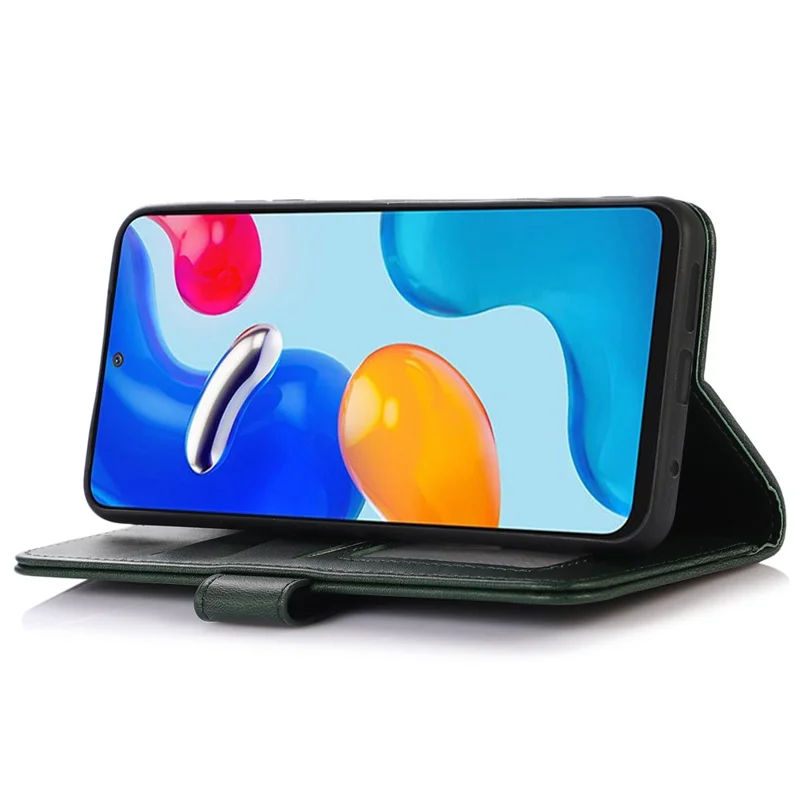 Pour Oppo Reno12 Pro 5G (Global) Stand Case Cowhide Texture Leather 3 Card Slots Phone Cover - Vert