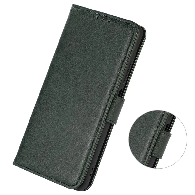 Pour Oppo Reno12 Pro 5G (Global) Stand Case Cowhide Texture Leather 3 Card Slots Phone Cover - Vert