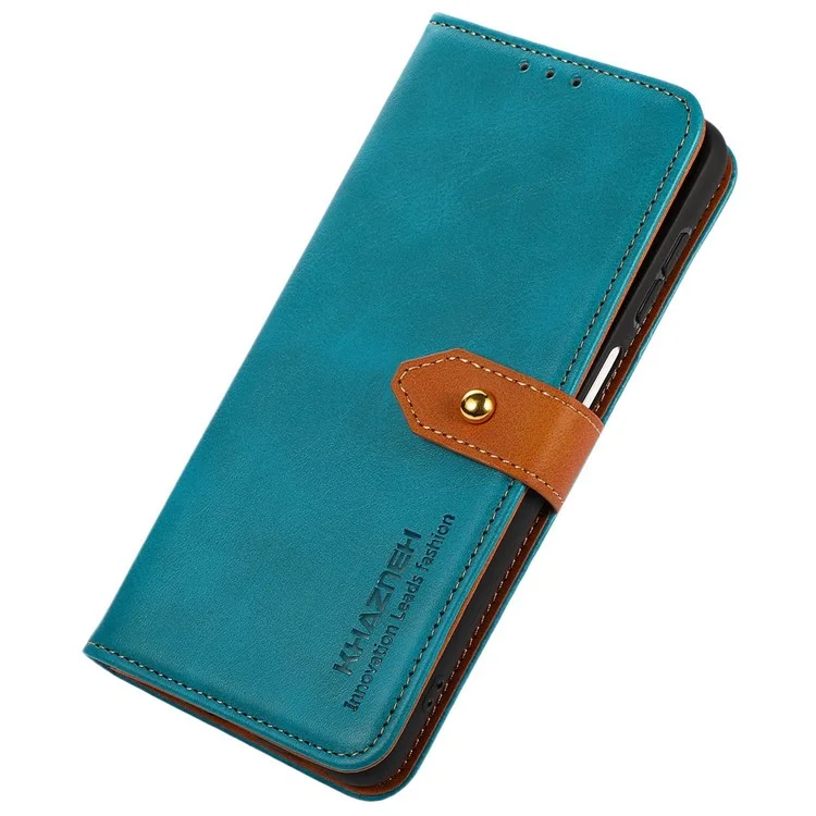 KHAZNEH For Oppo Reno12 5G (Global) Stand Case PU Leather Wallet Phone Cover - Blue