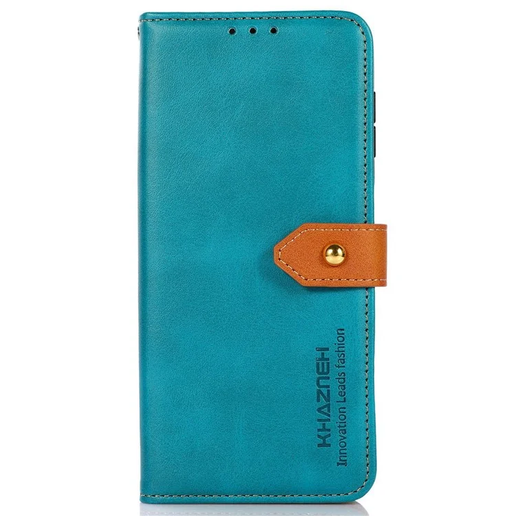 KHAZNEH For Oppo Reno12 5G (Global) Stand Case PU Leather Wallet Phone Cover - Blue
