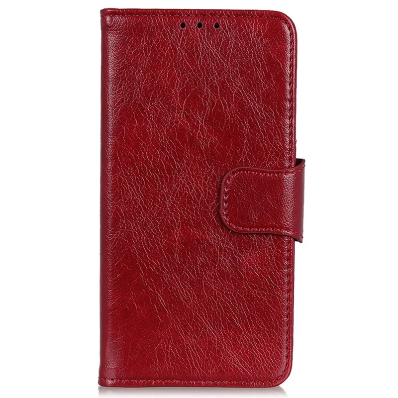 For Motorola Moto G85 5G / S50 Neo 5G Case Nappa Texture Split Leather Wallet Phone Cover - Red