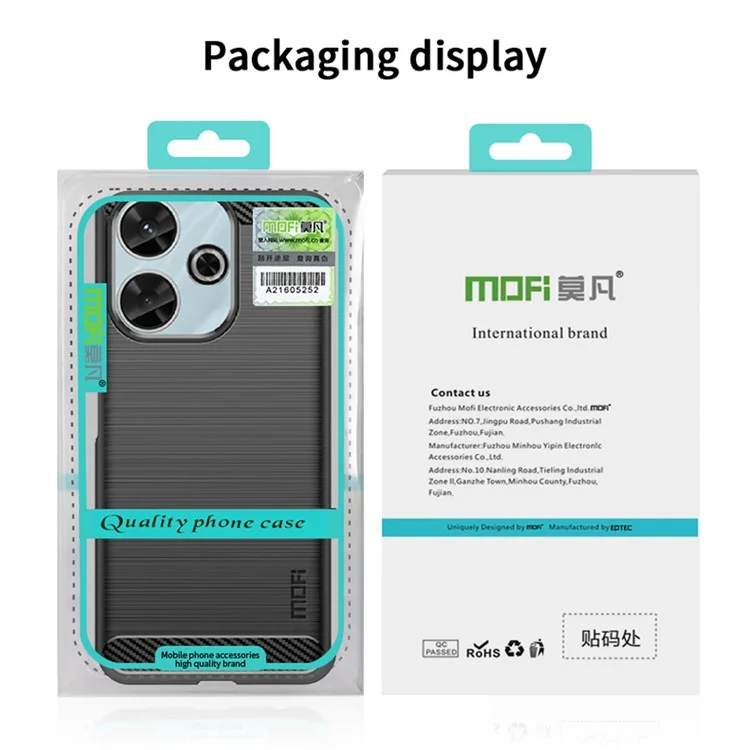 MOFI JK TPU Series-1 para Xiaomi Redmi 13 5G / 13 4G / Redmi Note 13R 5G Funda de TPU para teléfono - Negro