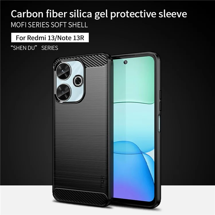 MOFI JK TPU Series-1 para Xiaomi Redmi 13 5G / 13 4G / Redmi Note 13R 5G Funda de TPU para teléfono - Negro