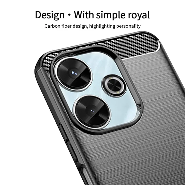 MOFI JK TPU Series-1 para Xiaomi Redmi 13 5G / 13 4G / Redmi Note 13R 5G Funda de TPU para teléfono - Negro