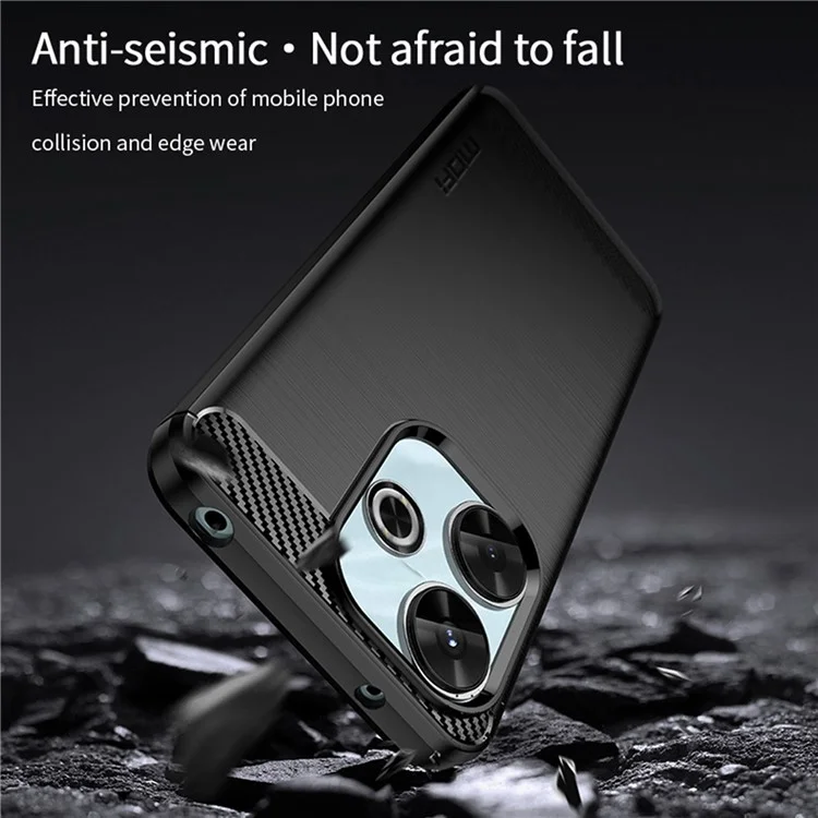 MOFI JK TPU Series-1 para Xiaomi Redmi 13 5G / 13 4G / Redmi Note 13R 5G Funda de TPU para teléfono - Negro