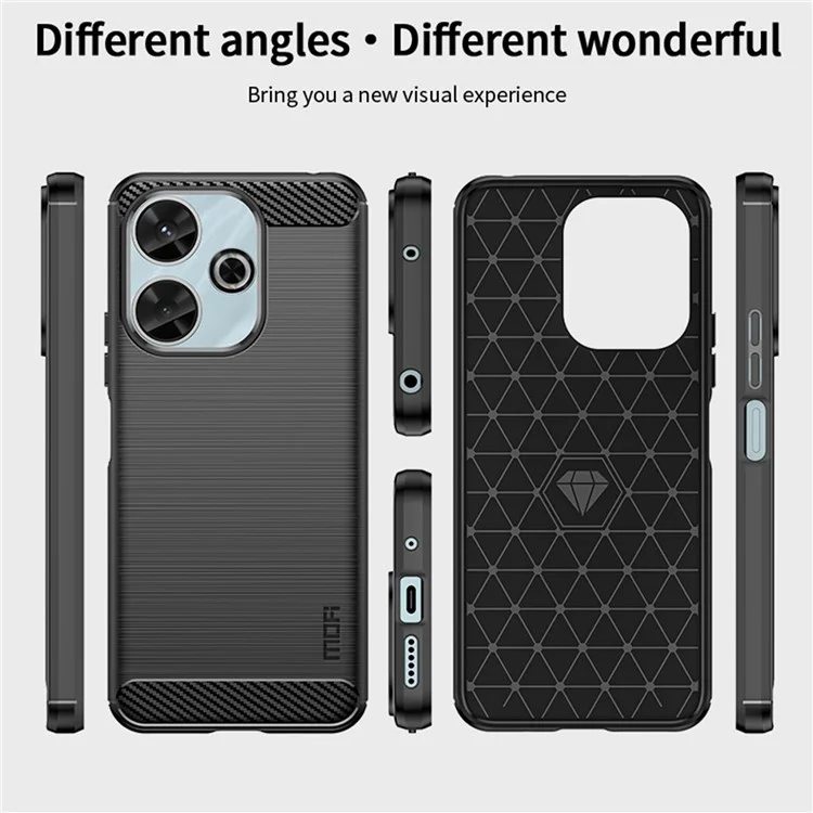 MOFI JK TPU Series-1 para Xiaomi Redmi 13 5G / 13 4G / Redmi Note 13R 5G Funda de TPU para teléfono - Negro