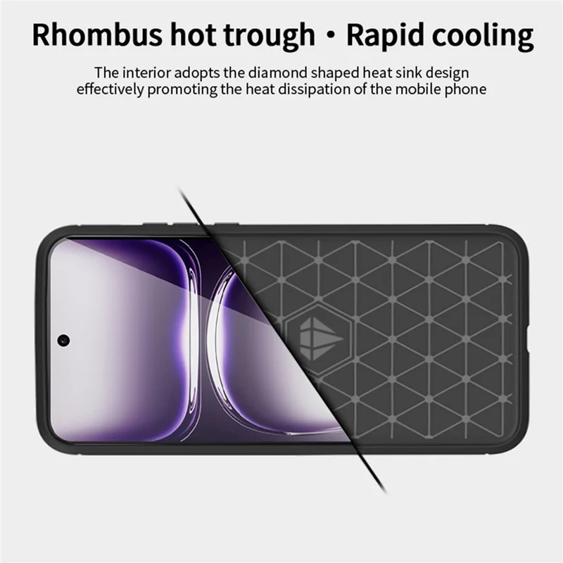 MOFI JK TPU Series-1 For Oppo Reno12 5G (Global) Case Carbon Fiber Texture TPU Soft Phone Cover - Black