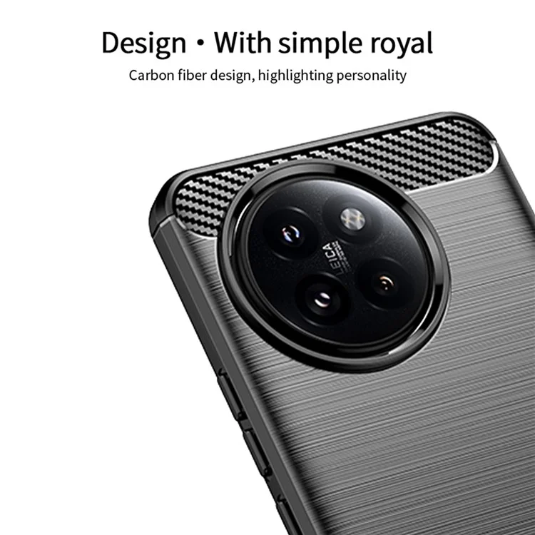 MOFI JK TPU Serie-1 para Xiaomi Civi 4 Pro 5G / 14 Civi 5G Funda Carcasa de TPU Cepillado - Negro
