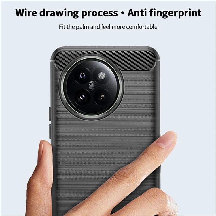 MOFI JK TPU Serie-1 para Xiaomi Civi 4 Pro 5G / 14 Civi 5G Funda Carcasa de TPU Cepillado - Negro