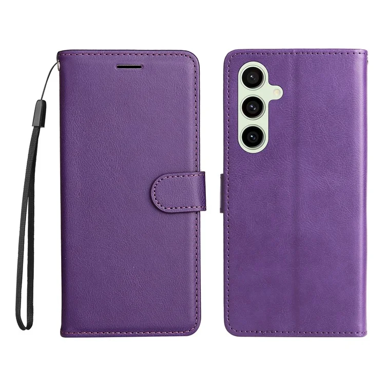 Чехол-флип для Samsung Galaxy S24 FE KT Leather Series-2, чехол-подставка, 2 слота для карт - фиолетовый