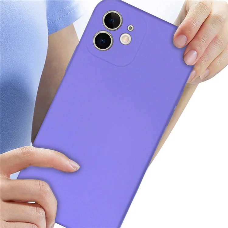 Para iPhone 11 de 6,1 pulgadas Casos resistentes a los golpes 2.2mm TPU + Forro suave Funda protectora para teléfono Funda delgada - Púrpura