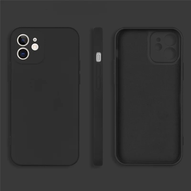 For iPhone 11 6.1 inch Shockproof Cases 2.2mm TPU +Soft Lining Phone Cover Protective Slim Case - Black