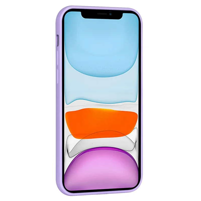 For iPhone 11 6.1 inch Shockproof Cases 2.2mm TPU +Soft Lining Phone Cover Protective Slim Case - Black