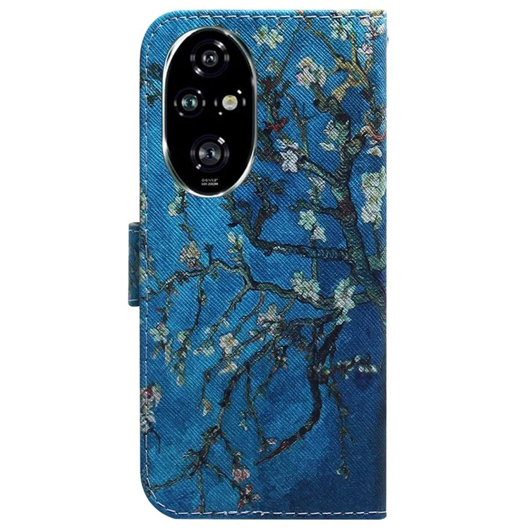 For Honor 200 Pro 5G Wallet Phone Case Pattern Print Anti-Drop PU Leather Flip Cover - Flores de Damasco