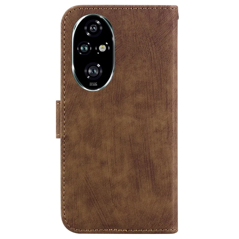For Honor 200 Pro 5G Wallet Case Cute Tiger Imprint Leather Phone Cover - Braun