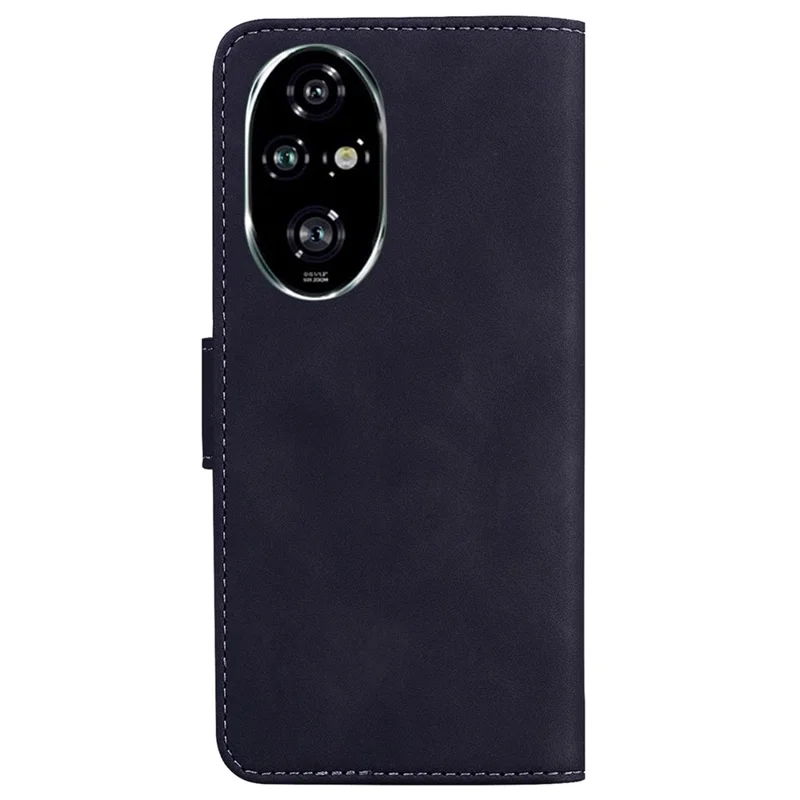 For Honor 200 Pro 5G Phone Case Solid Color Leather Cover Mobile Accessories Wholesale - Black
