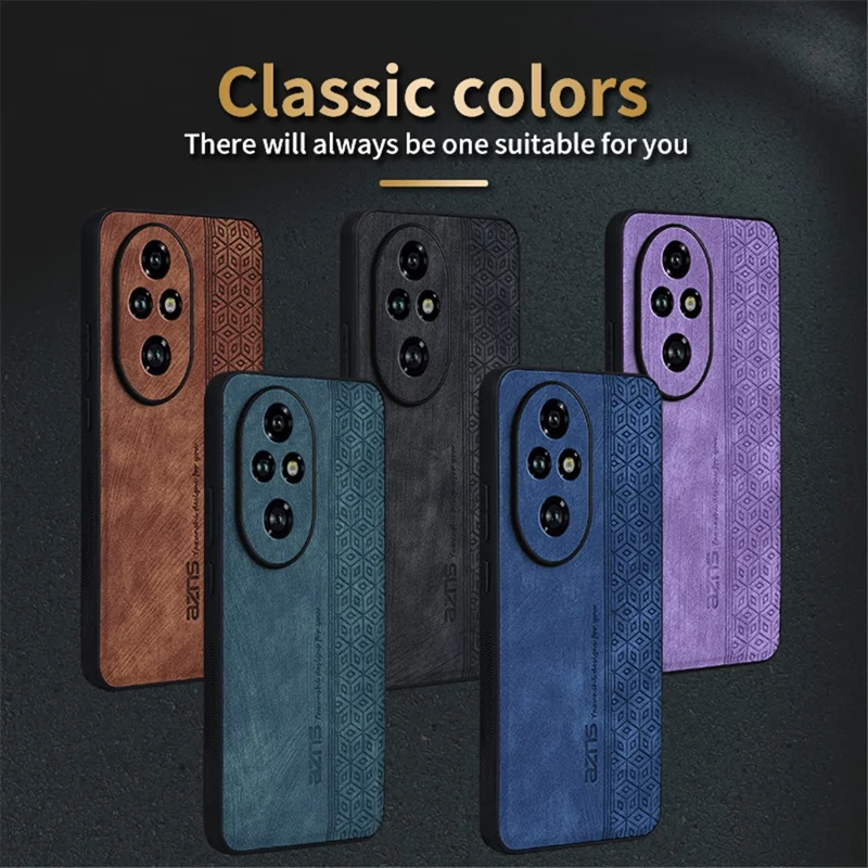 AZNS For Honor 200 5G Capa à Prova de Choque Anti-Queda PU+TPU - Marrom