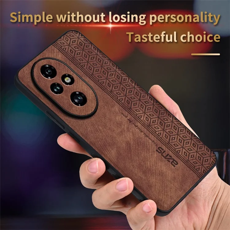 AZNS For Honor 200 5G Capa à Prova de Choque Anti-Queda PU+TPU - Marrom