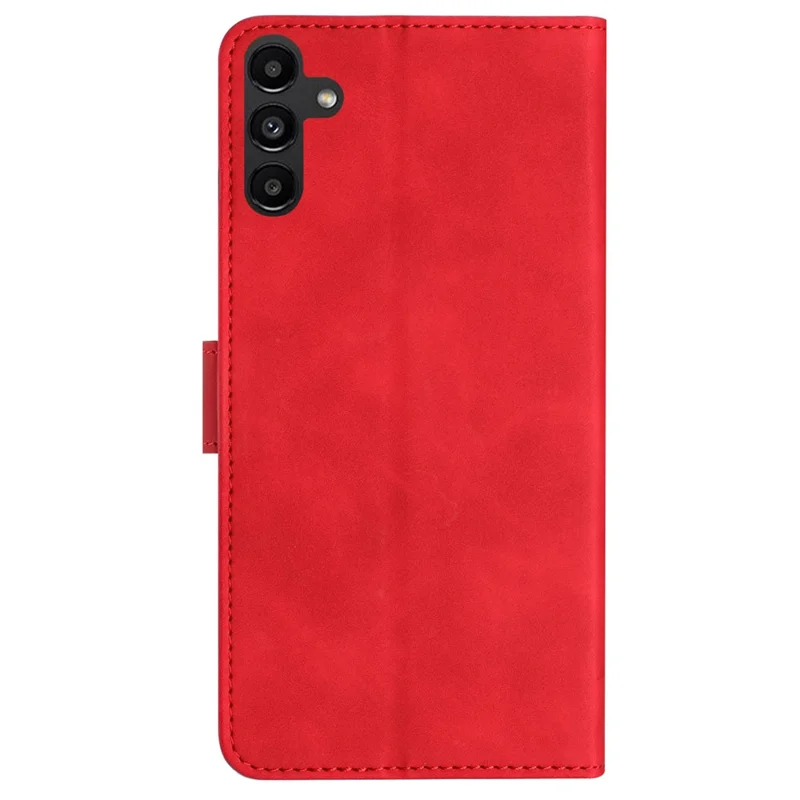 For Samsung Galaxy S24 FE Case Wallet PU Leather Phone Cover Butterfly Imprinted - Red