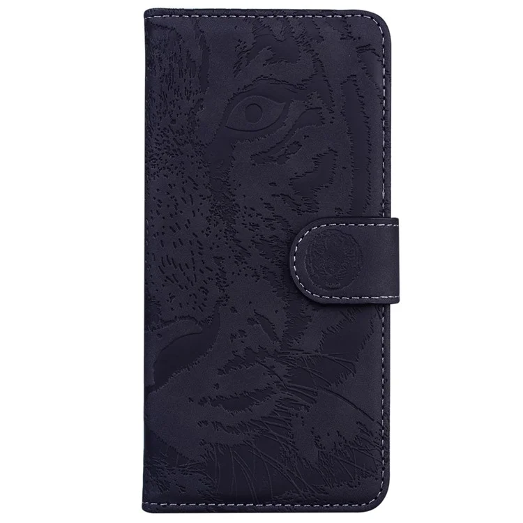 Für TECNO Camon 30 Premier 5G Wallet Case Tiger Prägung Leder Schutzhülle - Schwarz