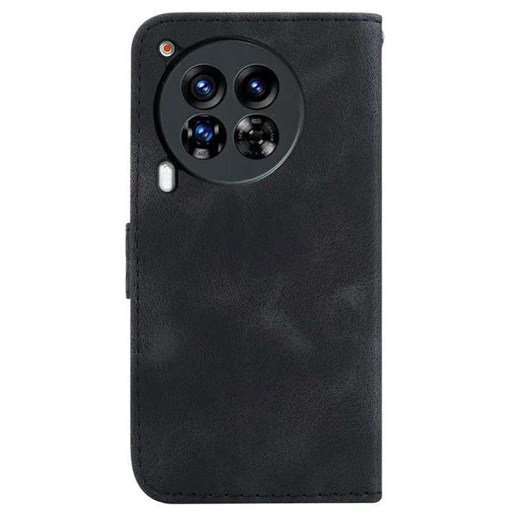 Für TECNO Camon 30 Premier 5G Wallet Case Muster Prägung Leder Standfunktion Telefonhülle - Schwarz