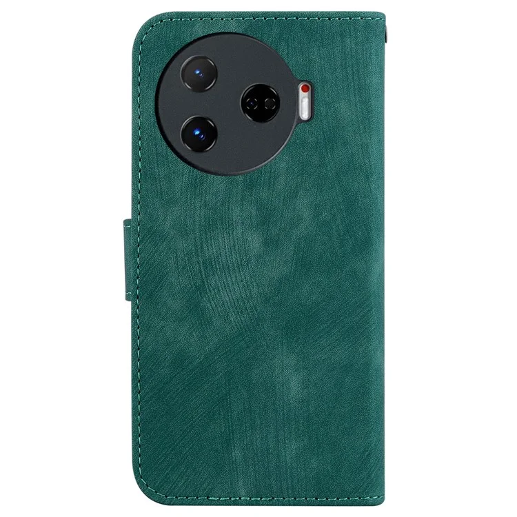 Für TECNO Camon 30 Pro 5G Ständer-Hülle Süßer Tiger-Prägung Leder-Geldbörsen-Handyhülle - Grün