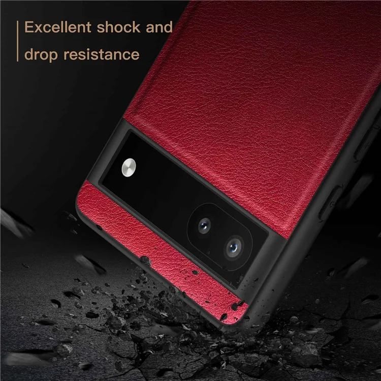 For Google Pixel 6a Retro Phone Case Multi-layer Protection TPU+PC+PU Leather Wear-resistant Phone Back Cover - Black