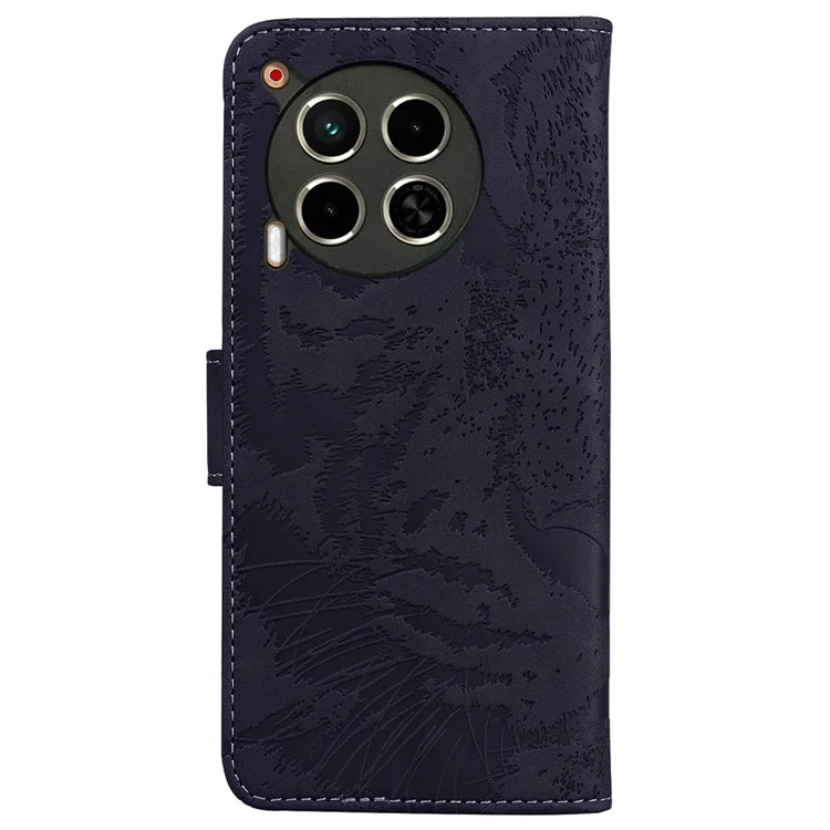Per TECNO Camon 30 4G / 30 5G Custodia Tiger Imprint Leather Wallet Phone Cover con Stand - Nero