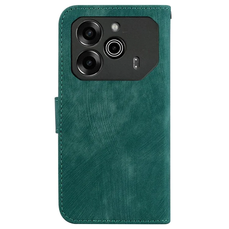 Para TECNO Pova 6 5G / 6 Pro 5G Funda Cartera Estampado Tigre Lindo Funda de Cuero para Teléfono con Soporte - Verde