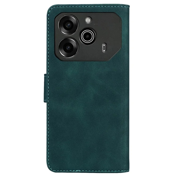 Für TECNO Pova 6 5G / 6 Pro 5G Ständer-Handyhülle, einfarbig, Leder-Handyhülle - Grün
