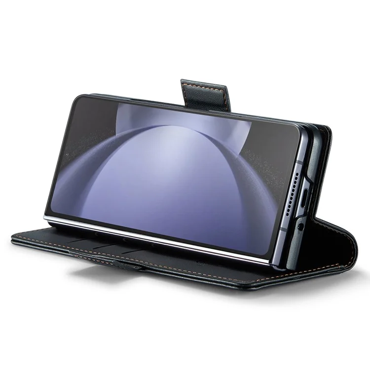 CASEME 023 Série Pour Étui Samsung Galaxy Z Fold6 5G RFID Blocage Portefeuille Support Housse De Téléphone - Noir