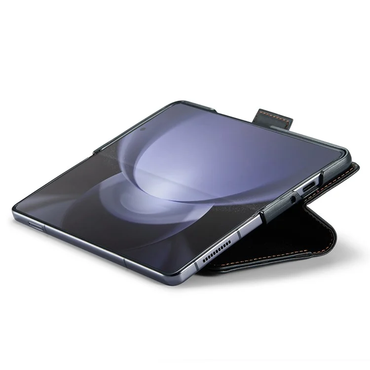 CASEME 023 Série Pour Étui Samsung Galaxy Z Fold6 5G RFID Blocage Portefeuille Support Housse De Téléphone - Noir